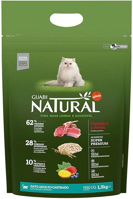 Ração guabi natural gatos senior Clearance