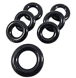 Penile Cock Rings Silicone Male Erection Enhancement Stay Hard Set of 7 Includes 6 Black Donut Cockrings & 1 Heavy Duty Black Donut Discreet Packaging