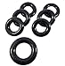 Penile Cock Rings Silicone Male Erection Enhancement Stay Hard Set of 7 Includes 6 Black Donut Cockrings & 1 Heavy Duty Black Donut Discreet Packaging