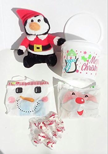 Christmas Cookies, Candy, and Chocolates Filled Gift bucket with Plush toy