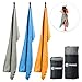 Travel Towel Full-Body Foldable Premium Microfiber Absorption (Blue) - 19 x 38” Size for Hot Yoga, Camp, Swim, Gym or Workout in Ultimate Packable Sack by Compact Technologies