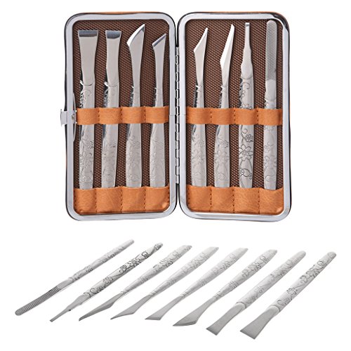 Hukai8PCS Callus Rasp File & Shaver Foot Hard Tough Skin Corn Remover Pedicure Tool