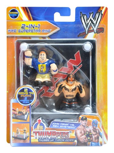 John Cena & Rey Mysterio Thumbpers 2 Pack with Ring RAW