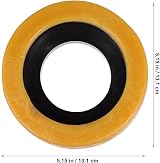 Angoily Toilet Seal Flange Ring Wax Bowl Gasket for Gas Odor Watertight Khaki view 4
