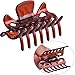 6 Pieces Hair Claw Clips Plastic Women Hair Claw Clamps Hairpin (S, Brown)