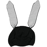 Crochet Earflap Pilot Hats Rabbit Ears Beanie Cap Winter Warm Knit Caps for Toddlers Baby Girls and Boys