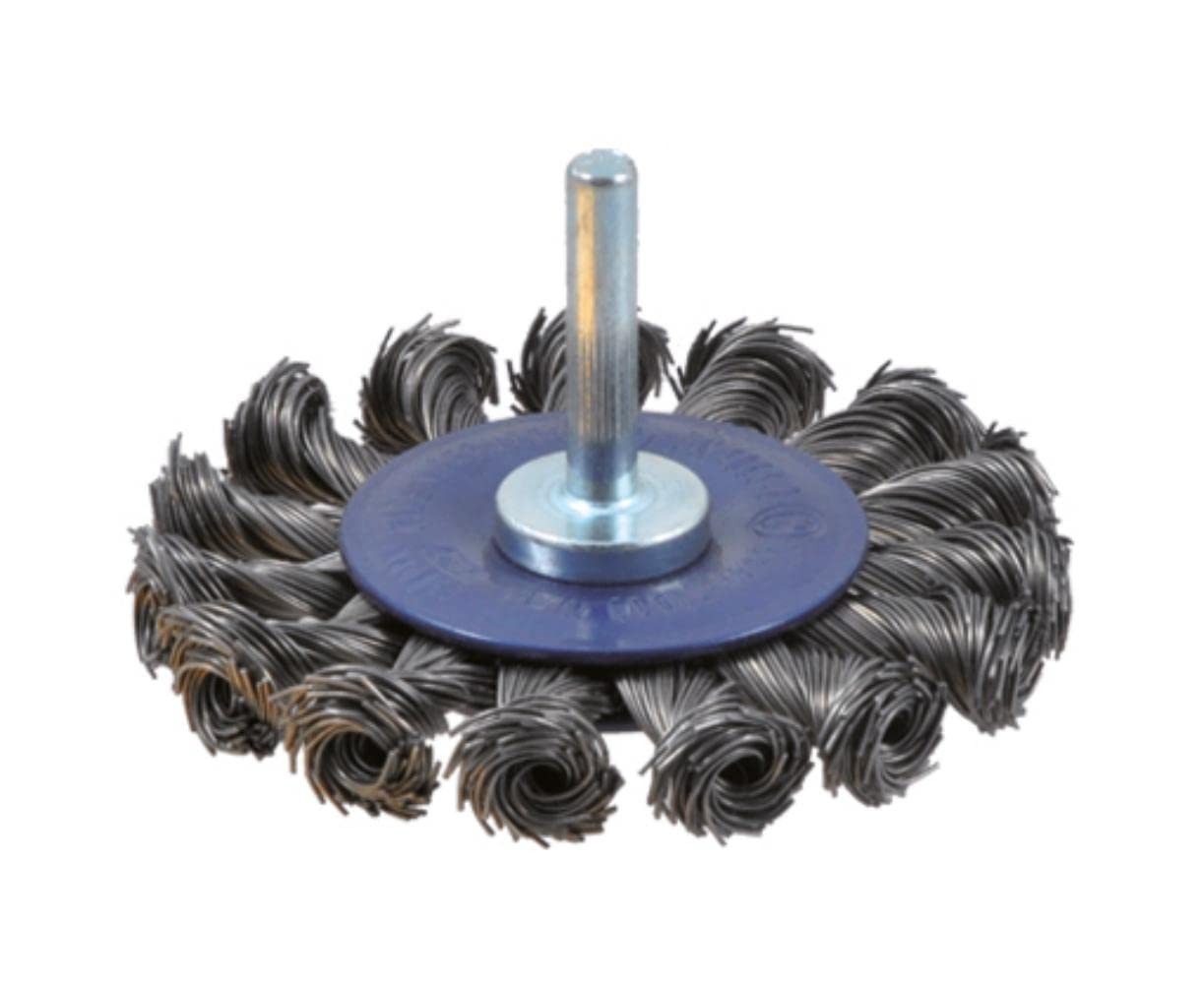 Osborn 0202611351 - Cepillo circular inox de alambre trenzado con vástago de 6 mm y filamento de Ø 0.50 mm (75x13)
