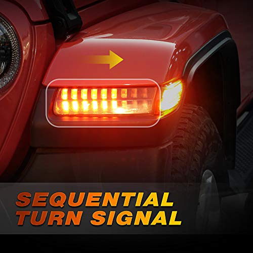 JL LED Fender Light with White DRL & Amber Sequential Turn Signal