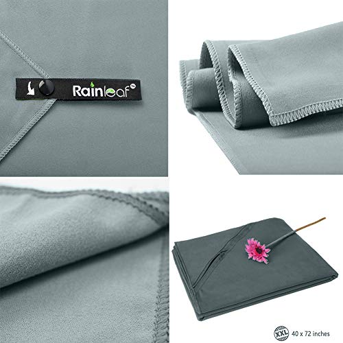 Rainleaf Microfiber Towel Perfect Travel & Sports &Beach Towel. Fast Drying - Super Absorbent - Ultra Compact. Suitable… - Image 3