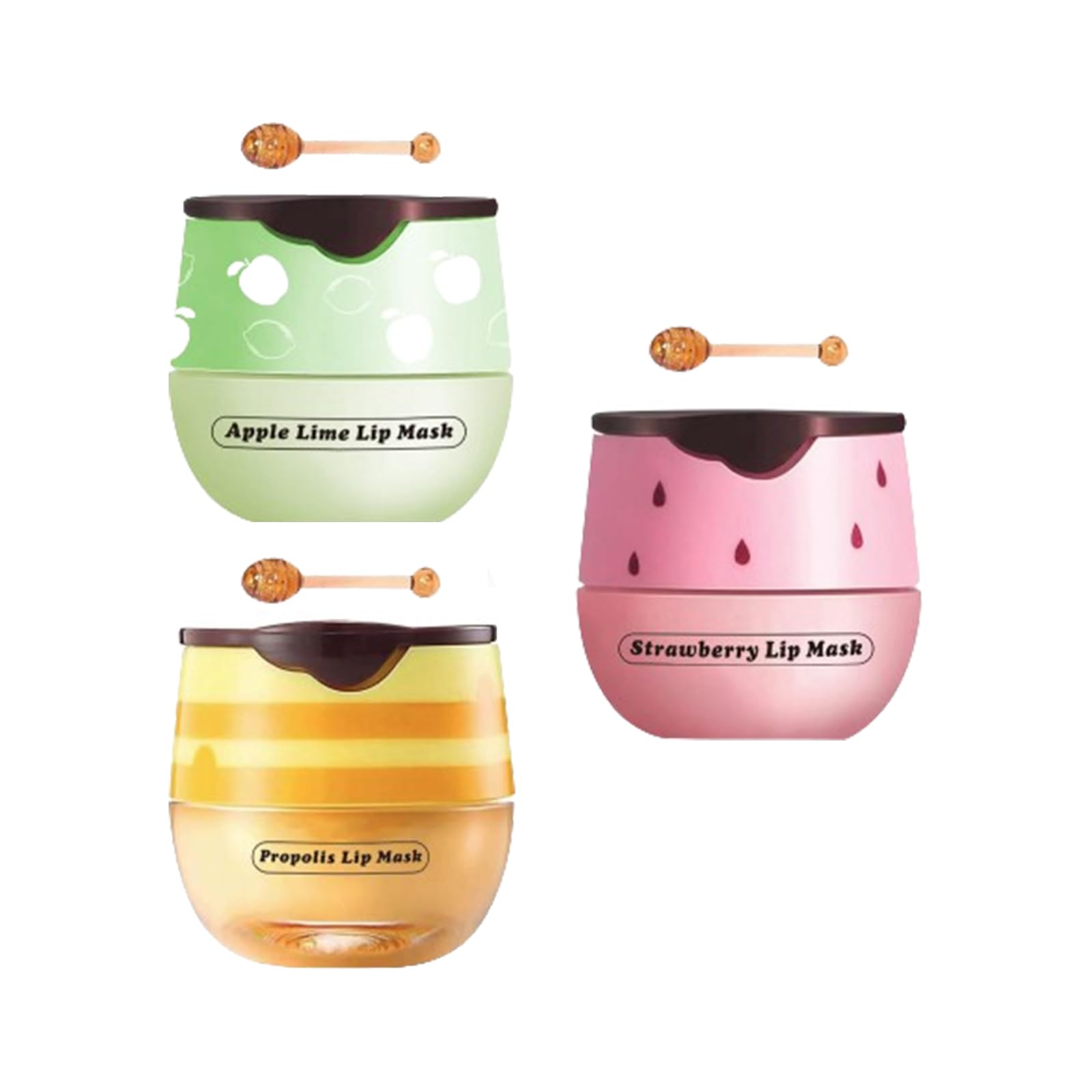XdealCozyxc 3PCS Honey Lip Balm Uk, Honey Bee Balm for 24h Moisture & Wrinkle Repair