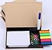 Sticky Notes Organizer with Paper Clips and Pen Neat and Compact- White Notepad & Five Sets of Index Flags - Amazing Kids, Students Gift! Mini Bundle Desk Accessory. by Mega Stationers