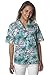 Benny's Womens Flamingos Hawaiian Shirt (M, Aqua)