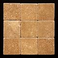 Noce 4 X 4 Travertine Tumbled Tile