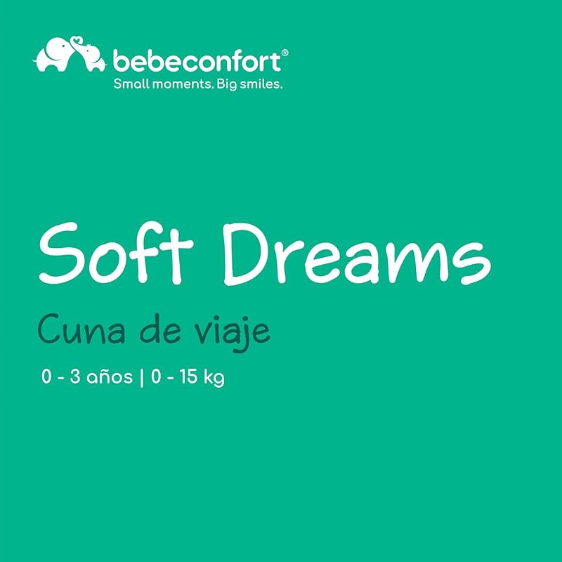 Bebeconfort soft dreams, berço de viagem, regulável em altura, do nascimento aos 3,5 anos, até 15 kg, grey mist