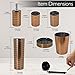 SereneLife 6 Piece Bathroom & Sink Accessory Set - Bronze Finish Modern Vanity Accessories Kit Include Tumbler, Toothbrush & Toilet Brush Holder, Lotion Dispenser, Soap Dish & Trash Bin - SLBATAC05