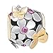 Pugster Flower Pink Crystal Birthstone Golden Butterfly Charm Beads Fits Pandora Bracelet