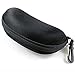 Black Hard Zipper Case Eye Glasses Sunglass Bag W Carabiner Hook