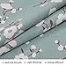 H.VERSAILTEX Blackout Energy Saving Ultra Soft Casual Kitchen Curtains, Rod Pocket Window Curtain Tiers for Café, Bath, Laundry, Bedroom - Aqua Floral Pattern - (58