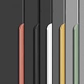 Shozafia 4 Pack Finger Pulls for Cabinets Finger Handles Drawer Edge Tab Pull, Modern Dresser Long Concealed Handles Kitchen Cabinet Hardware (4.72"(120mm),Black)