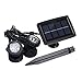 RivenAn Waterproof Solar Energy Powered 12 LED Spotlight with 2 Submersible Lamps for Outdoor Garden Pool Pond Spot Lamp Light, White