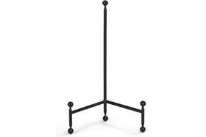 TRIPAR Modern Tripod Easel Display, Black Finish - Lightweight & Durable Design - Perfect for Displaying Decorative Pictures, Artwork, Plates, Tiles, & More (12 Inch)
