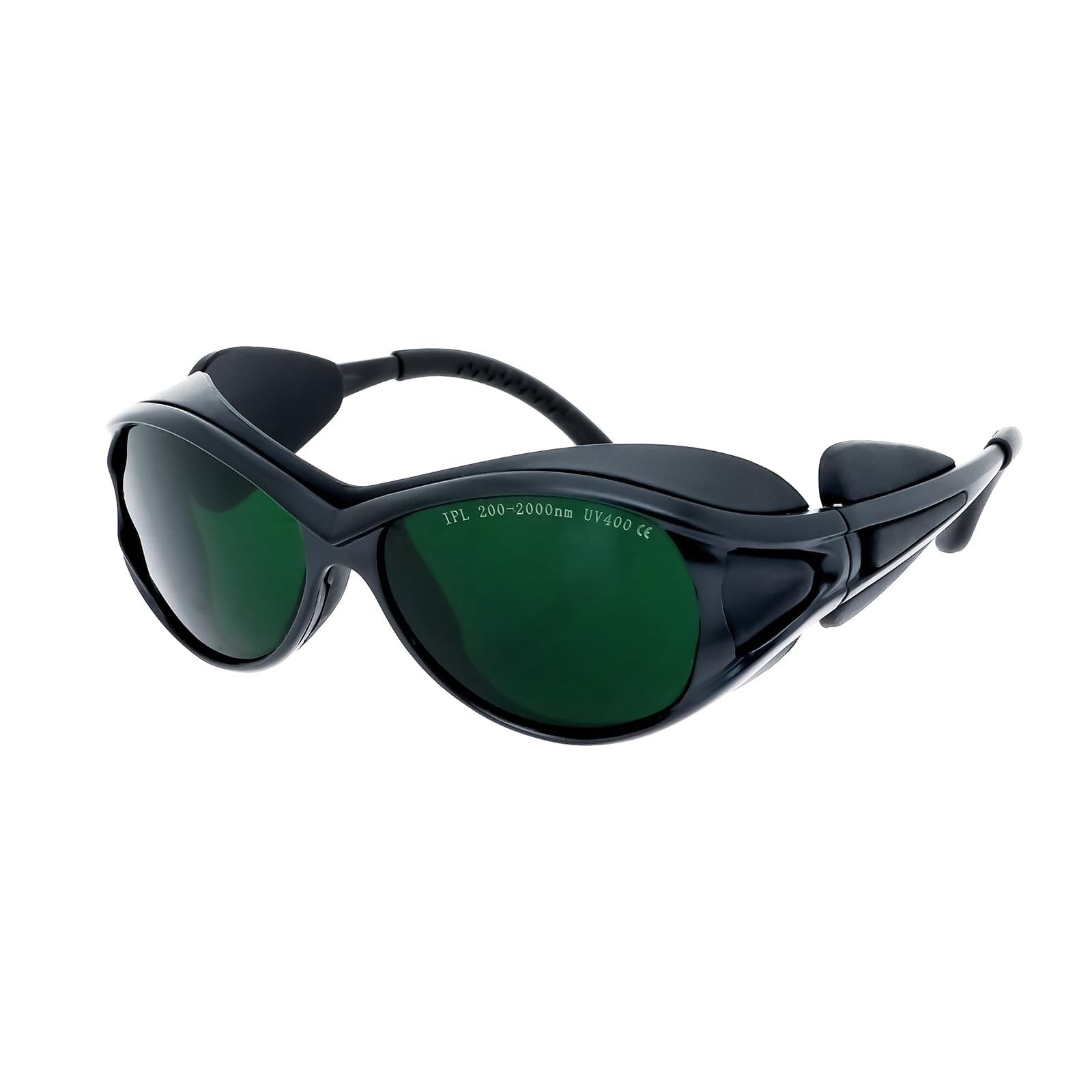 MCWlaser Professional LED Red & Blue Light Therapy Glasses 200nm-2000nm IPL Laser Safety Glasses Protective Goggles for Hair Removal, UV400 Tanning Goggles Cosmetology Eye Protection Style 2