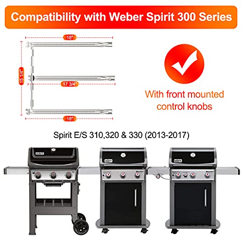 Coisien 18" Grill Burner for Weber Spirit 300 Series, Spirit E310 E320