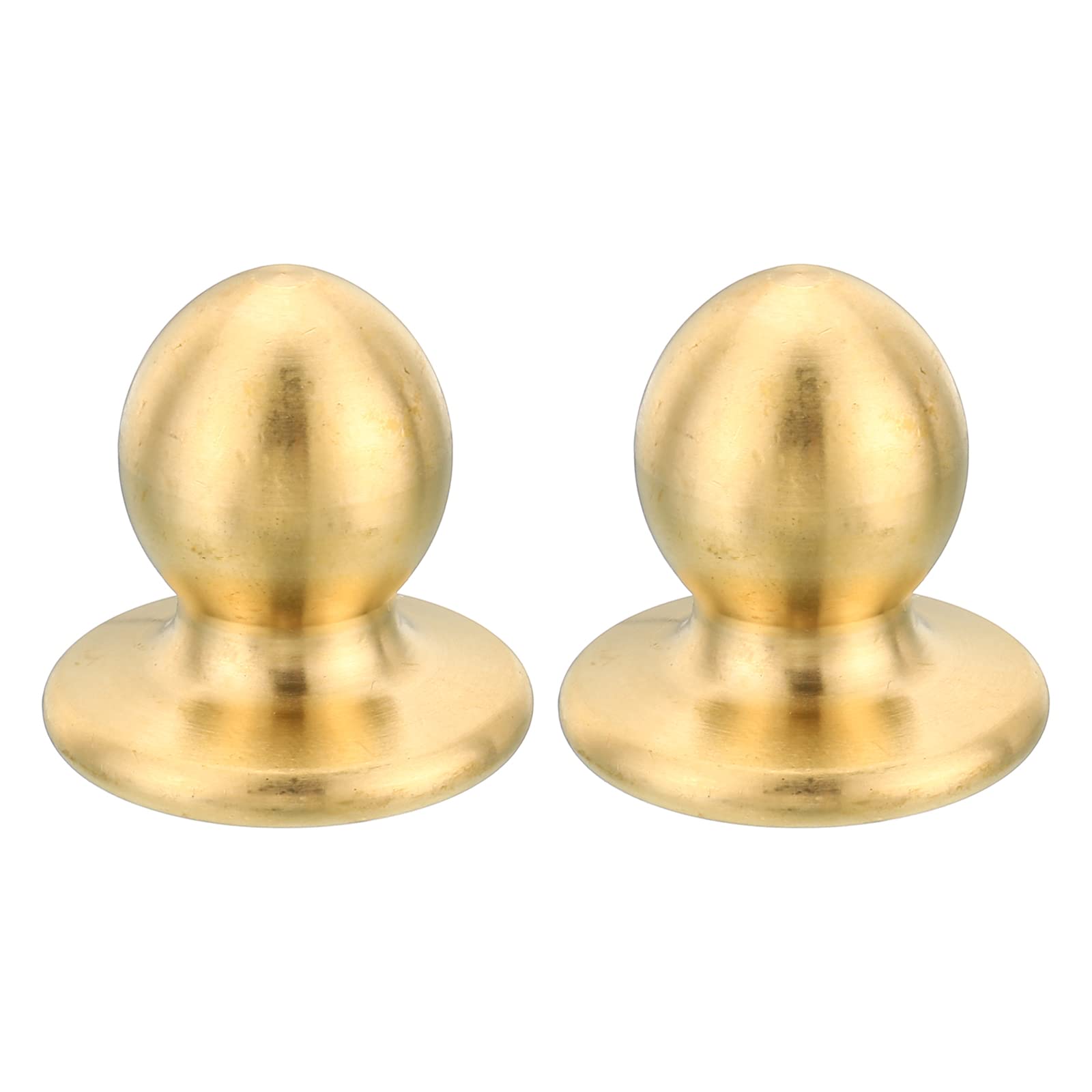 PATIKIL M10 Thread Lamp Finial Cap Knob, 2 Pack Brass Lamp Shade Harp Top Screw Caps Decoration Light Fixture for Table Lamps Floor Lamps 27.5x28mm
