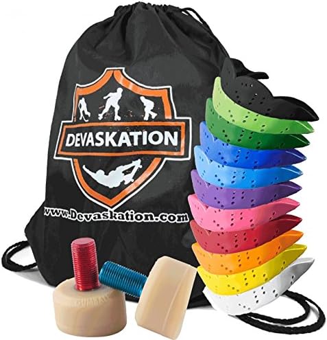 Gumball Colored Stem Toe Stops with 1.6 NextGEN SISU Mouth Guard and Free Devaskation Drawstring Bag (Short) Orange