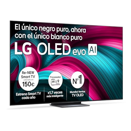 OLED83C54LA - TV 83", OLED EVO 4K, Smart TV AI C5, WebOS 25, Super Upscaling, Dolby Vision y Dolby Atmos, AMD FreeSync, Alexa/Google Assistant, Negro