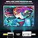 YABER Portable Projector with 4500 Lumen Full HD 1080P 200″ Display Supported, LCD LED Home & Outdoor Projector Compatible with Fire TV Stick/Smartphone/HDMI/VGA/AV/USB (White)thumb 1