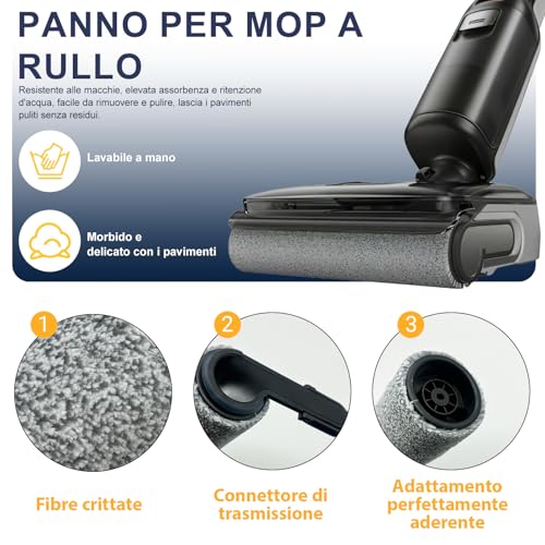 Roll Brush and Filter Accessories for Roborock F25 GT, F25, F25 ACE, F25 RT, F25 LT, F25 ALT, F25 XT, F25 ACE Combo, F25 Combo Nass Vacuum Cleaner, F25 Brush Roll Pieces and Filter 3 Pieces