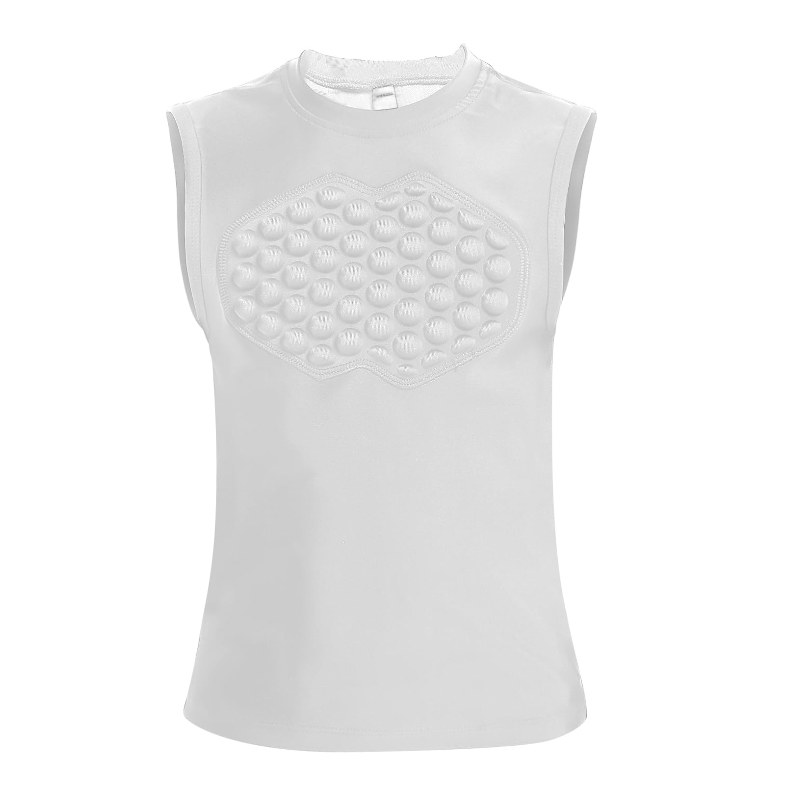 Topeter Baseball Chest Protector Shirt Youth, Heart Guard Softball Undershirts for Boys & Girls White YXL