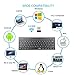 UHURU Wireless Keyboard, 2.4GHz Rechargeable Keyboard for Smart TV, Noteook, Laptop, Surface Pro, Windows 10/8/7/Vista/XP(black-78 keys)