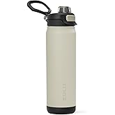 ZULU Powerfill Pro 24oz Stainless Steel Water Bottle with Quick Fill Lid, Triple Walled Vacuum Insulated Metal, Leak Proof Locking Lid, Sip and Chug, Reusable BPA Free, Ash