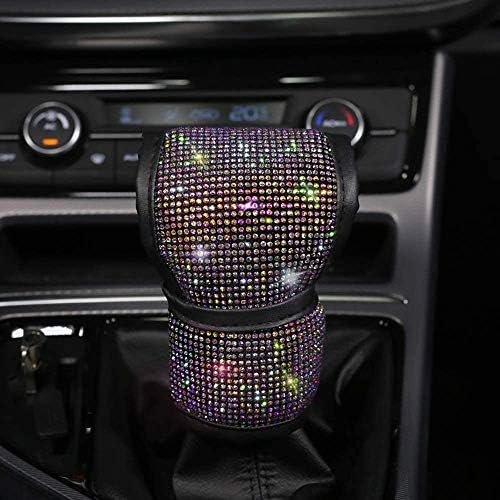 LeapoFaith Bling Seat Belt Pads for Car, Crystal Rhinestone Handbrake Cover, Diamond Shift Gear Knob Cover for Girls or Women (ShiftCover-Multi): Home Improvement