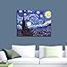 Wieco Art Large Starry Night by Van Gogh Classical Famous Artwork Modern Canvas Prints Blue Abstract Landscape Pictures Prints on Canvas Wall Art for Living Room Bedroom Home Decorations