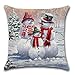 PSDWETS Christmas Tree Snowman Decorations Pillow Covers Set of 4 Christmas Winter Decor Throw Pillow Covers Cushion Cover 18 X 18