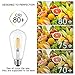 Dimmable Edison LED Bulb, Kohree 6W Vintage LED Filament Light Bulb, 2700K Soft White, 60W Incandescent Equivalent, E26 Medium Base Lamp for Restaurant,Home,Reading Room,Office, Pack of 4