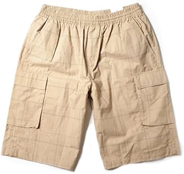 Mens elastic drawstring cargo shorts Clearance