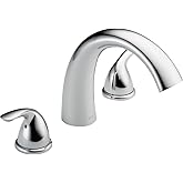 Delta Faucet Classic 2-Handle Widespread Roman Tub Faucet - Chrome Tub Faucet - Chrome T2705 (Valve Not Included)