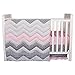 Trend Lab Cotton Candy 3 Piece Crib Bedding Set, Can Be Used As A Blanket Or A Playmat for Tummy Time, Includes Quilt, Fitted Crib Sheet and Skirt