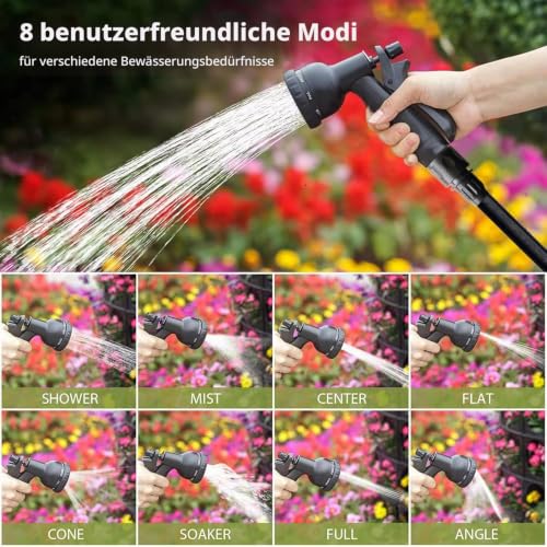 ACOLOMU Garden Hose 15M Expandable Garden Hose Flexible Expandable Water Hose for Home Lawn Car with 8 Functions Professional Water Hose