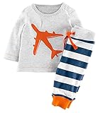 Fiream Boys Cotton Long Sleeve Clothing Set(Grey,4T)