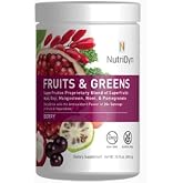 NutriDyn Fruits &amp; Greens Berry Flavor *Certified Organic* w/ Acai, Gogi, Mangosteen, Noni &amp; Pomegranate Super Fruits 304.8 Grams (Berry)