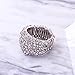 Jane Stone Fashion Bling Rhinestone Ring Adjustable Stretch Statement Wedding Ring for Women Girls Size 8