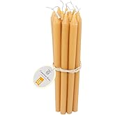 10pcs 100% Pure Beeswax Candles – Size (Ø 1.3 cm), 23 cm Long – Church Prayer, Candles Orthodox, Ritual, Christmas, Easter, M