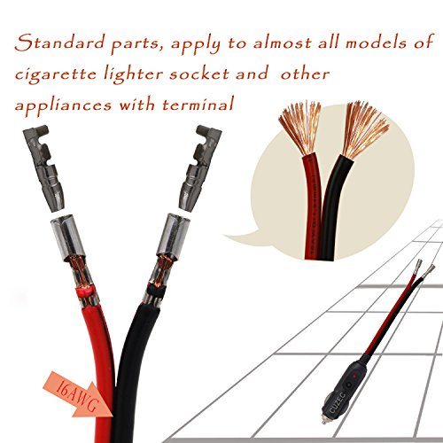 CUZEC (2-Pack 12V Cigarette Lighter Power Adapter