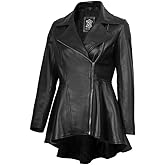 Blingsoul Leather Jackets For Women - Real Lambskin Womens Leather Peplum Jacket