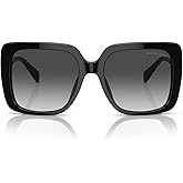 Michael Kors MK2183U Mallorca Universal Fit Sunglasses, Black/Grey Gradient, 55 mm